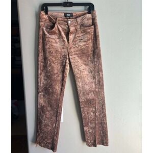 PAIGE Suede Velvet Sloane Metallic Pants 28 Old Money Mobwife Y2K Clean Girl